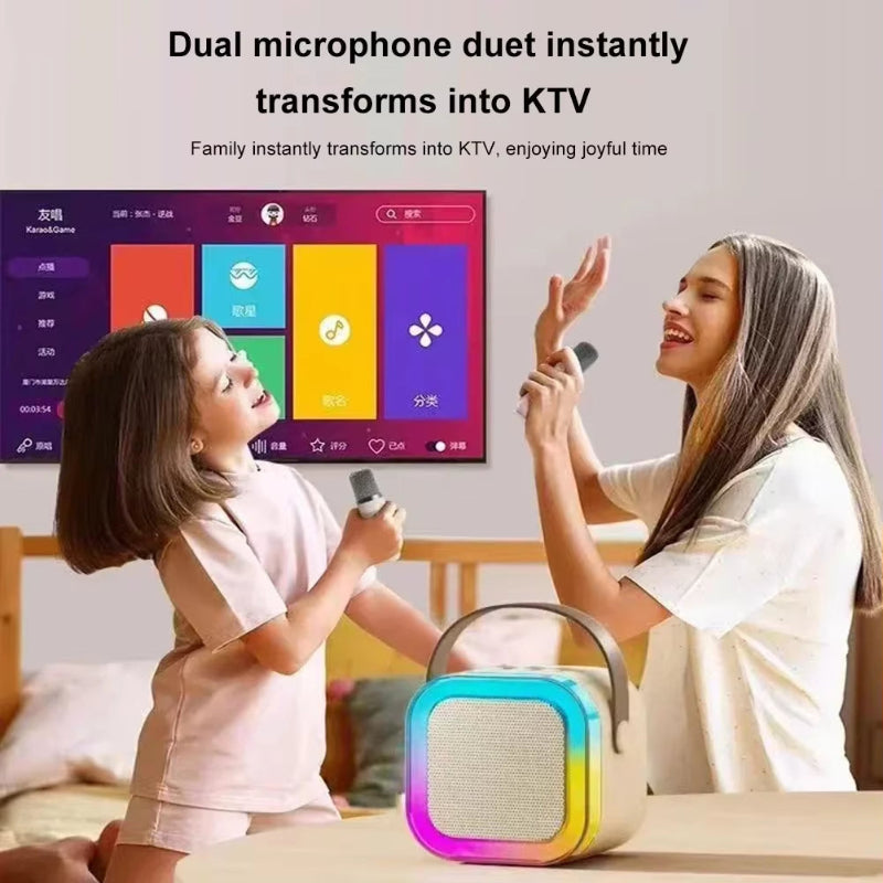 K12 Bluetooth Karaoke Machine – Ultimate Portable Singing Experience with Wireless Microphones