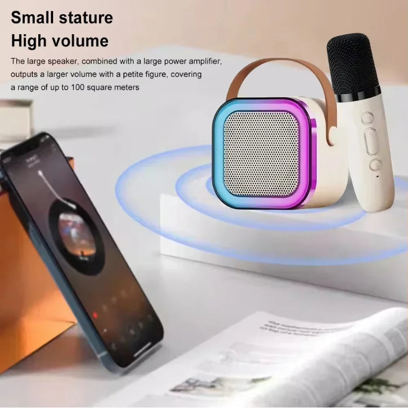 K12 Bluetooth Karaoke Machine – Ultimate Portable Singing Experience with Wireless Microphones
